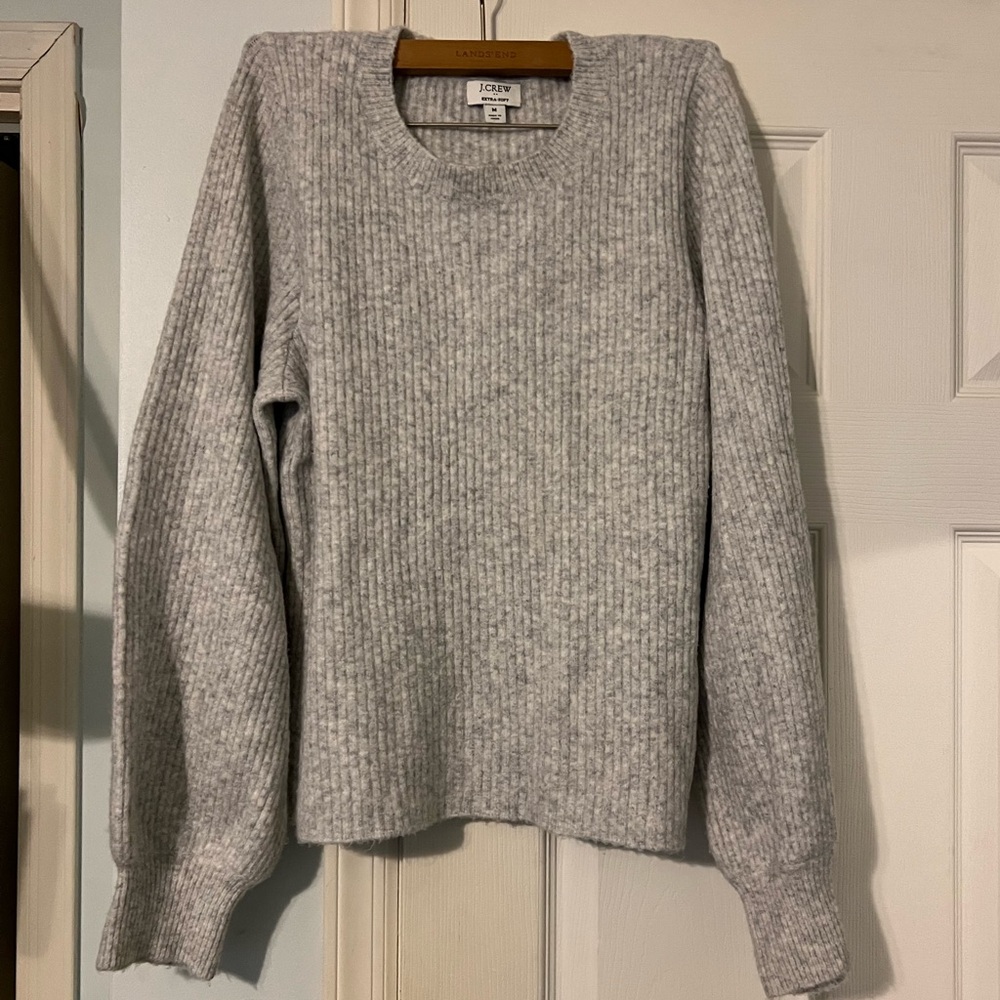 J. Crew Factory Soft Gray Knit Top